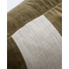 housse de coussin large rayures velours lin vert house doctor