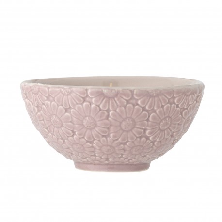 bol petit dejeuner rose clair fleurs texture bloomingville benji