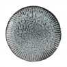 madam stoltz assiette plate gres bleu turquoise artisanale