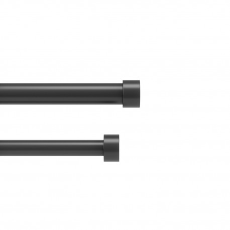 grande tringle a rideaux double acier noir umbra cappa
