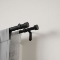 grande tringle a rideaux double acier noir umbra cappa