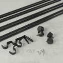 grande tringle a rideaux double acier noir umbra cappa