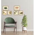 petit cadre affiche poisson vert the dybdahl