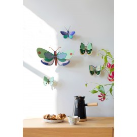 Papillon décoratif carton Studio Roof Mint Forest
