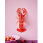 homard orange decoratif mural en carton studio roof
