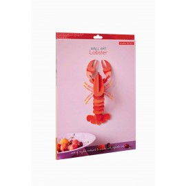 homard orange decoratif mural en carton studio roof