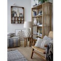 coussin salon chic beige coton lin rayures bloomingville