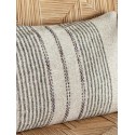 coussin salon chic beige coton lin rayures bloomingville