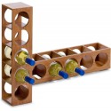 Casier a vin bois de bambou 5 bouteilles zeller 13565