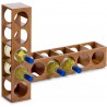 Casier a vin bois de bambou 5 bouteilles zeller 13565