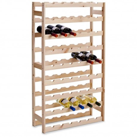 Grande étagère à bouteilles en bois massif zeller 4 bouteilles