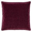 ib laursen housse de coussin carree velours aubergine 50 x 50 cm 6230-08