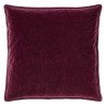 ib laursen housse de coussin carree velours aubergine 50 x 50 cm 6230-08