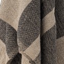 plaid coton recycle reyures beige noir bloomingville temi