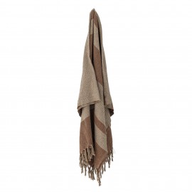 plaid coton recycle rayures beige marron bloominville temi