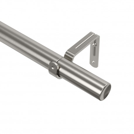 tringle a rideaux extensible acier argent mat umbra zen