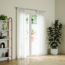 tringle a rideaux extensible acier argent mat umbra zen
