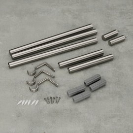 tringle a rideaux extensible acier argent mat umbra zen