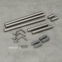 tringle a rideaux extensible acier argent mat umbra zen