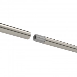 tringle a rideaux extensible acier argent mat umbra zen