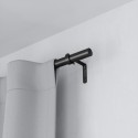 grande tringle a rideaux extensible noire acier umbra zen