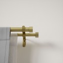 tringle a rideaux double dore laiton extensible umbra cappa