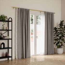 tringle a rideaux double dore laiton extensible umbra cappa