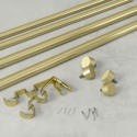 tringle a rideaux double dore laiton extensible umbra cappa