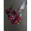 tige de fleurs artificielles hortensia rouge bloomingville