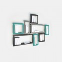 Etagere cadre rectangulaire presse citron turquoise