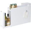 etagere rangement discret compact cuisine metal blanc yamazaki tower