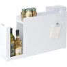etagere rangement discret compact cuisine metal blanc yamazaki tower