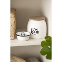 gamelle pour chat rigolo metal emaille blanc