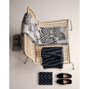 plaid zebres laine agneau bio klippan beige noir