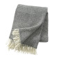 plaid chaud doux laine merinos gris qualite klippan