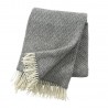 plaid chaud doux laine merinos gris qualite klippan