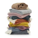 plaid laine agneau epais orange klippan knut