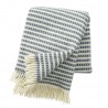 plaid rayures laine agneau bio bleu klippan ollie