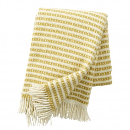 plaid raye laine agneau bio jaune klippan ollie