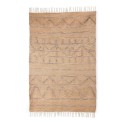 hk living tapis plastique recycle tisse main beige