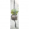 macrame suspension pour plante jute gris perles ib laursen
