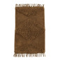 madam stoltz petit tapis descente de lit marron tufte moelleux franges