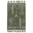 madam stoltz tapis de bain vert motif coton tufte