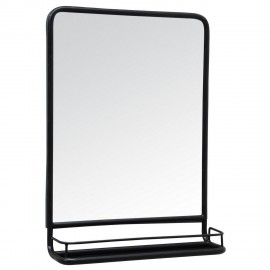 Miroir mural vintage rétro métal noir étagère IB Laursen