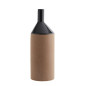 madam stoltz grand vase bouteille gres terre cuite noir