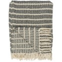 plaid coton franges rayures grises ib laursen