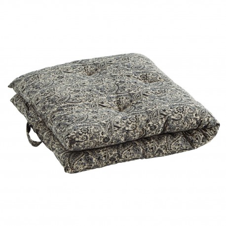 matelas boho banquette coton imprime noir madam stoltz