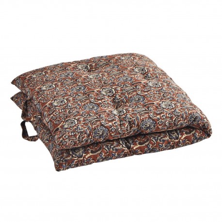 matelas d assise madam stoltz coton imprime ornament floral