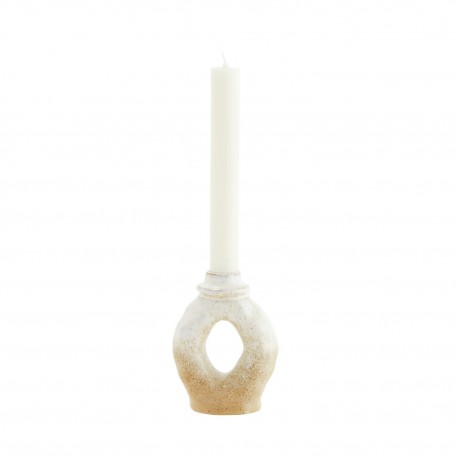 bougeoir poterie gres beige madam stoltz