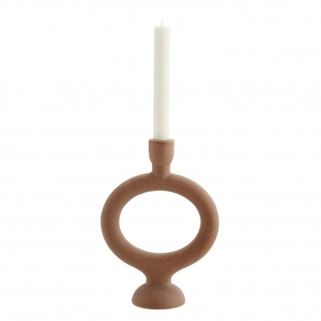 madam stoltz bougeoir gres terre cuite retro vintage marron